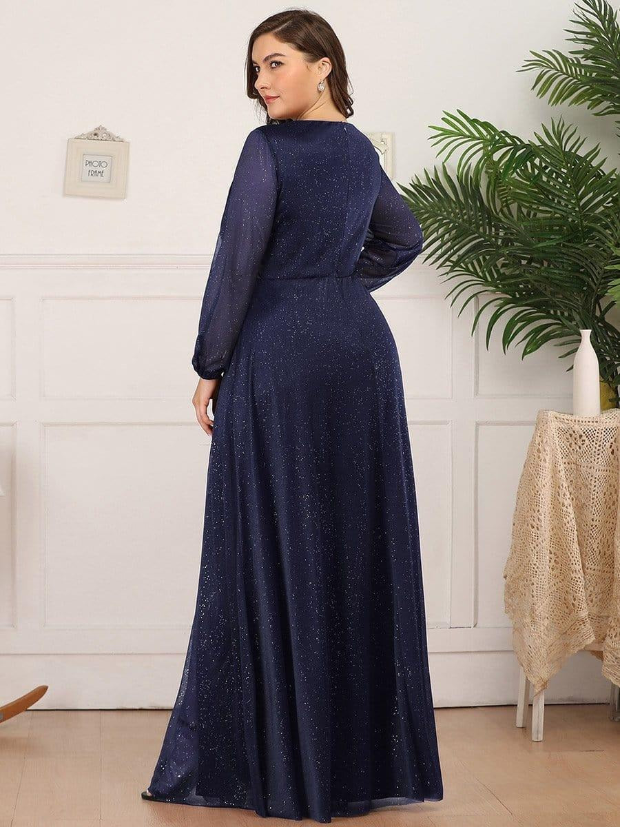 Luxury Blue Wrap Maxi Gown for Women | Evening Party & Cocktail Dress Royal Blue