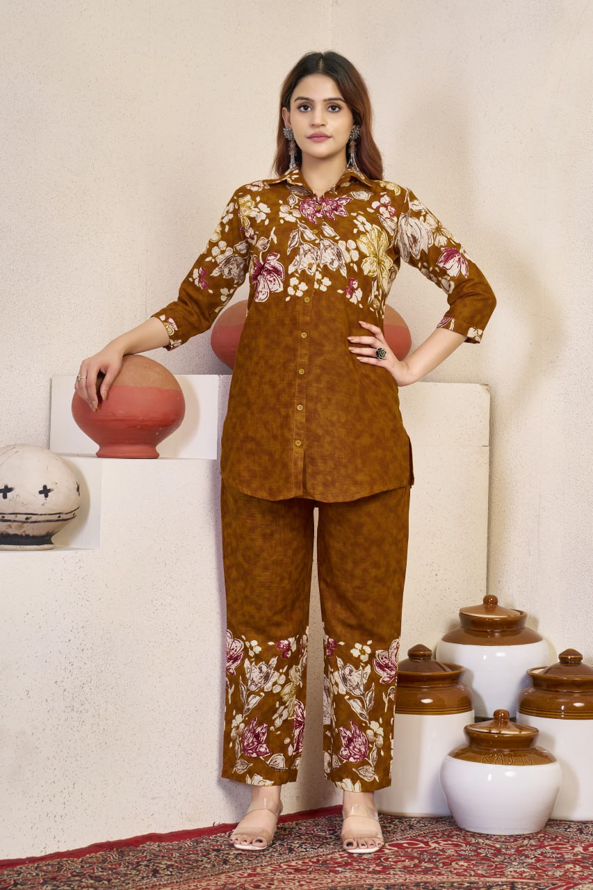 Luxury Printed Co-Ord Set for Women – Elegant Party & Casual Wear