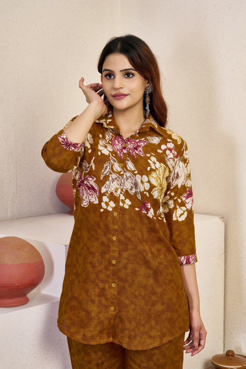 Luxury Printed Co-Ord Set for Women – Elegant Party & Casual Wear