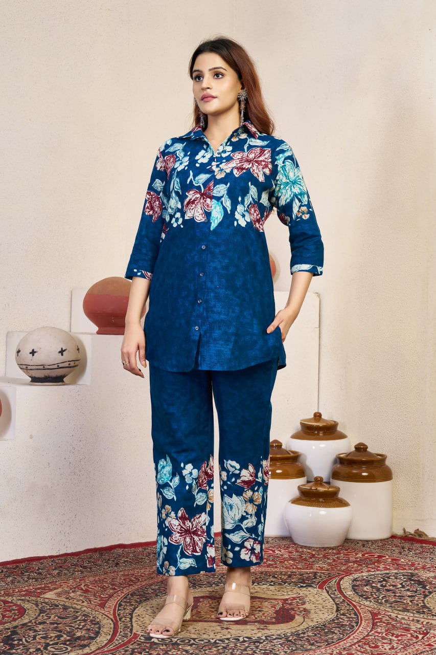 Luxury Printed Co-Ord Set for Women – Elegant Party & Casual Wear
