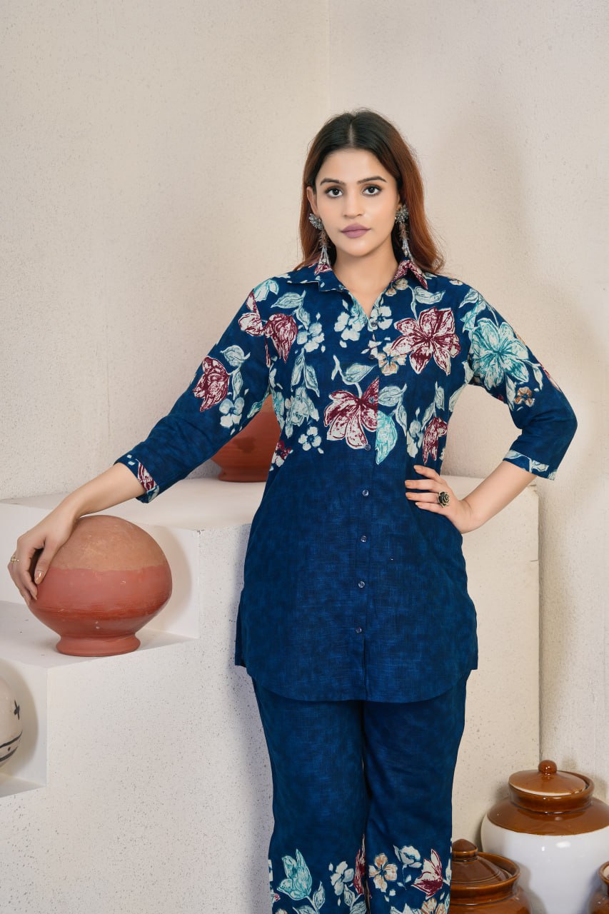 Luxury Printed Co-Ord Set for Women – Elegant Party & Casual Wear