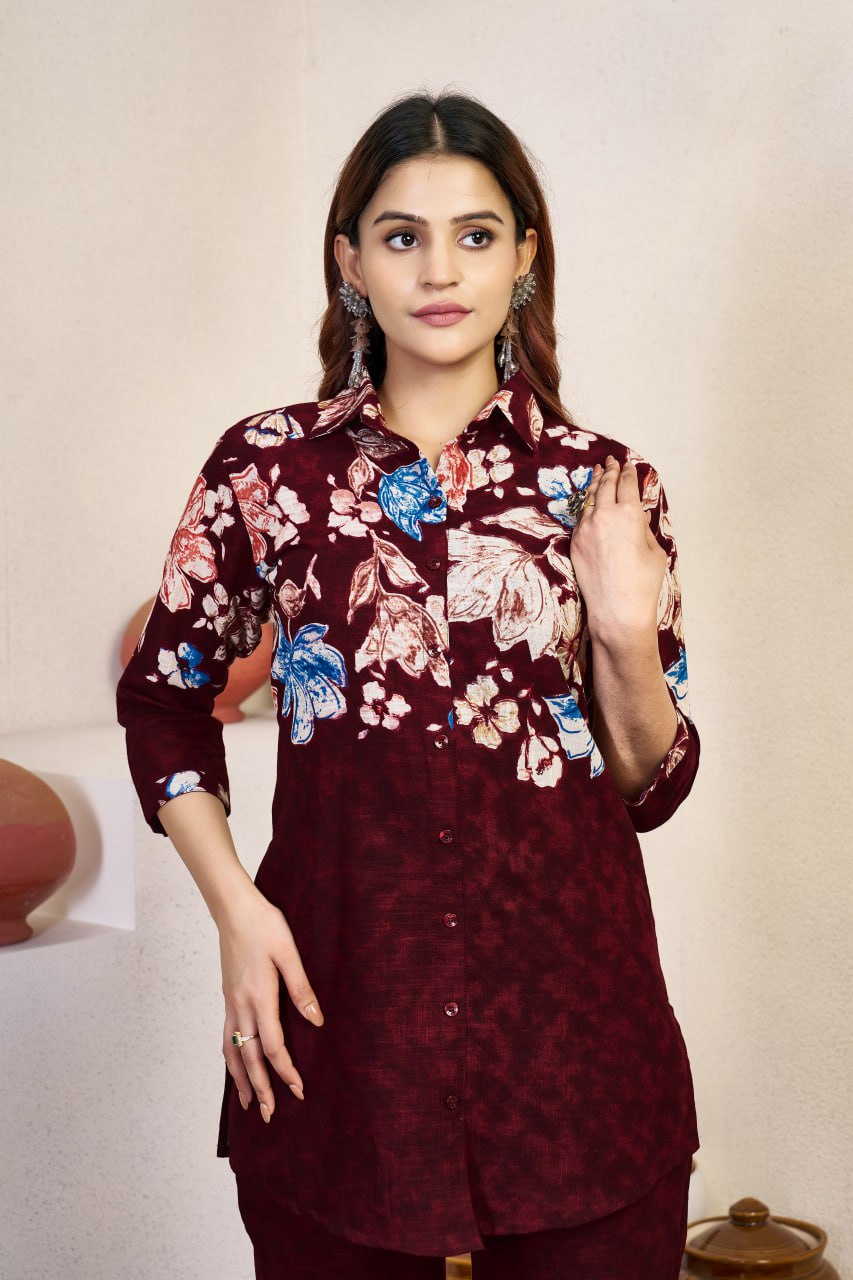 Luxury Printed Co-Ord Set for Women – Elegant Party & Casual Wear