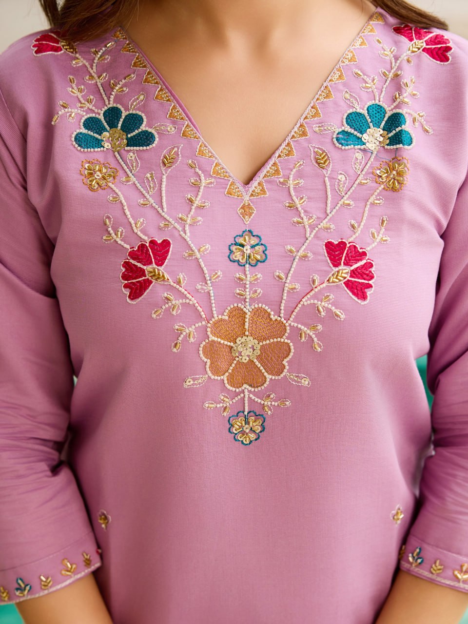 Pink Aura Embroidered Festive Kurta Set with Dupatta