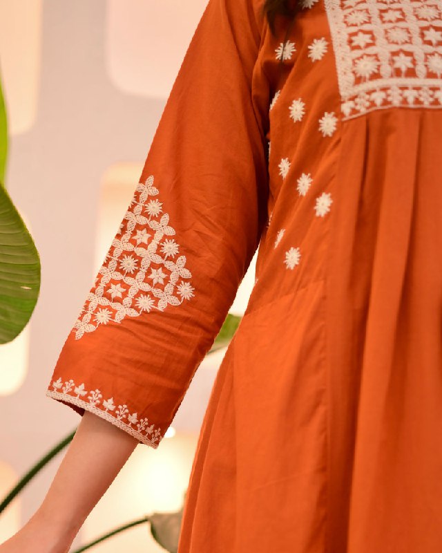 Wine Red Aura Embroidered Festive Kurta Set