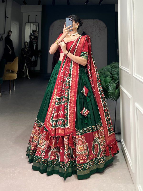 Royal Mestang Kalamkari Printed Lehenga Set with Dupatta