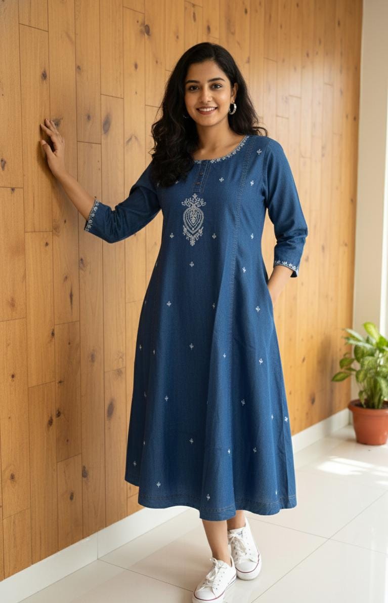 Elegant Printed Flared Kurti for Women