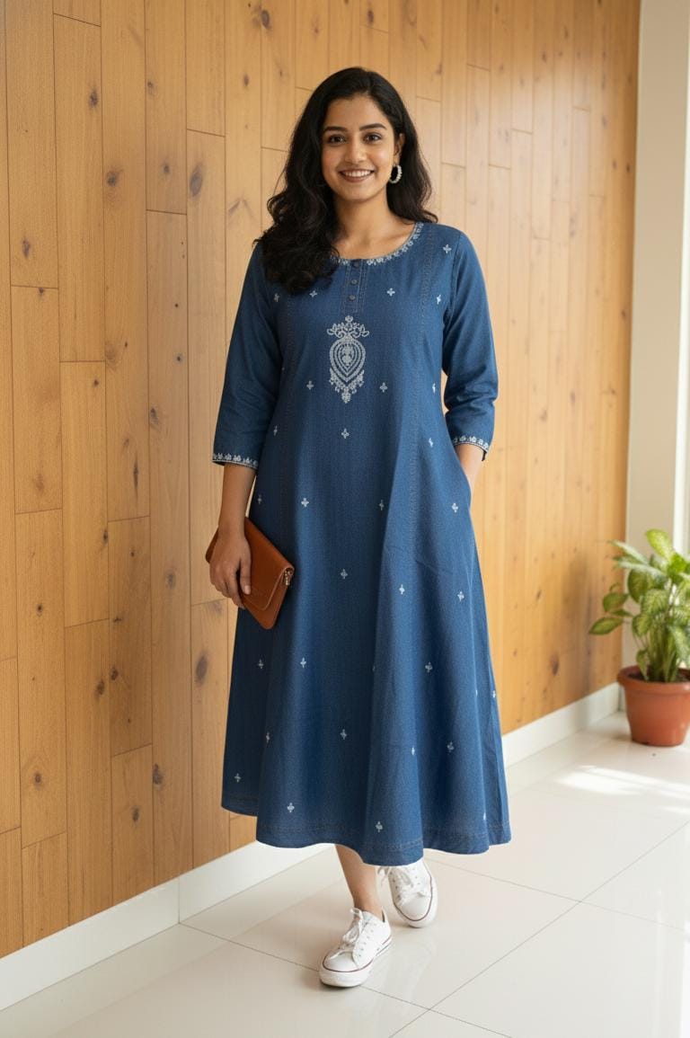 Elegant Printed Flared Kurti for Women