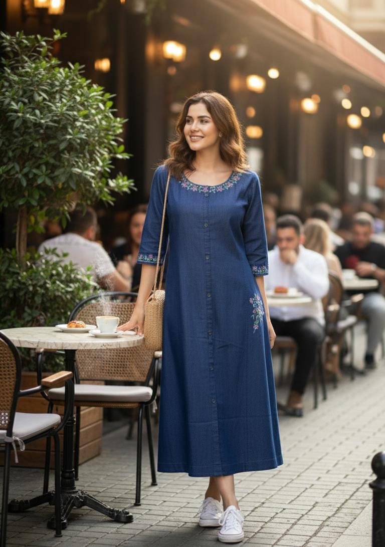 Elegant Printed Flared Kurti