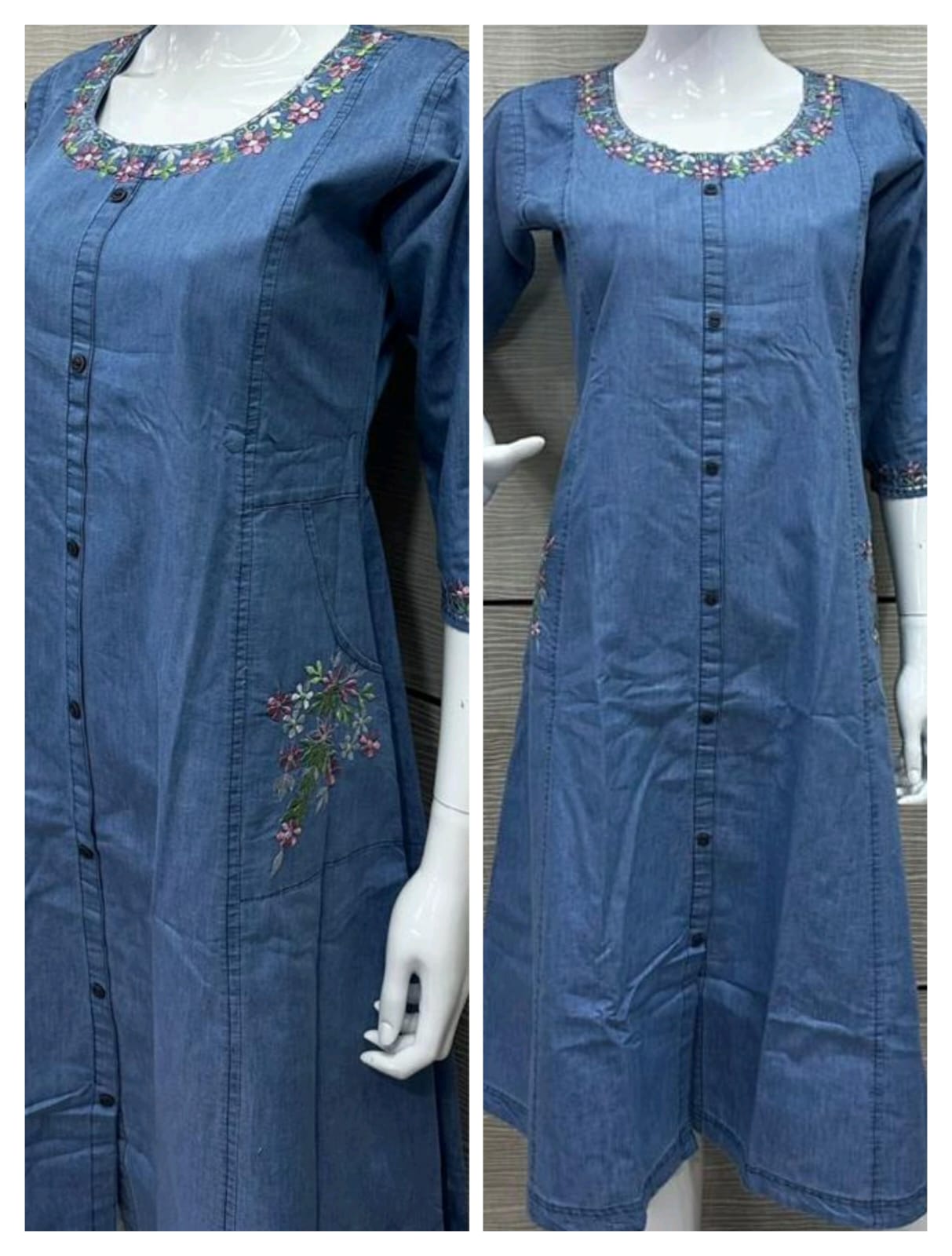 Graceful Indigo Casual Kurti