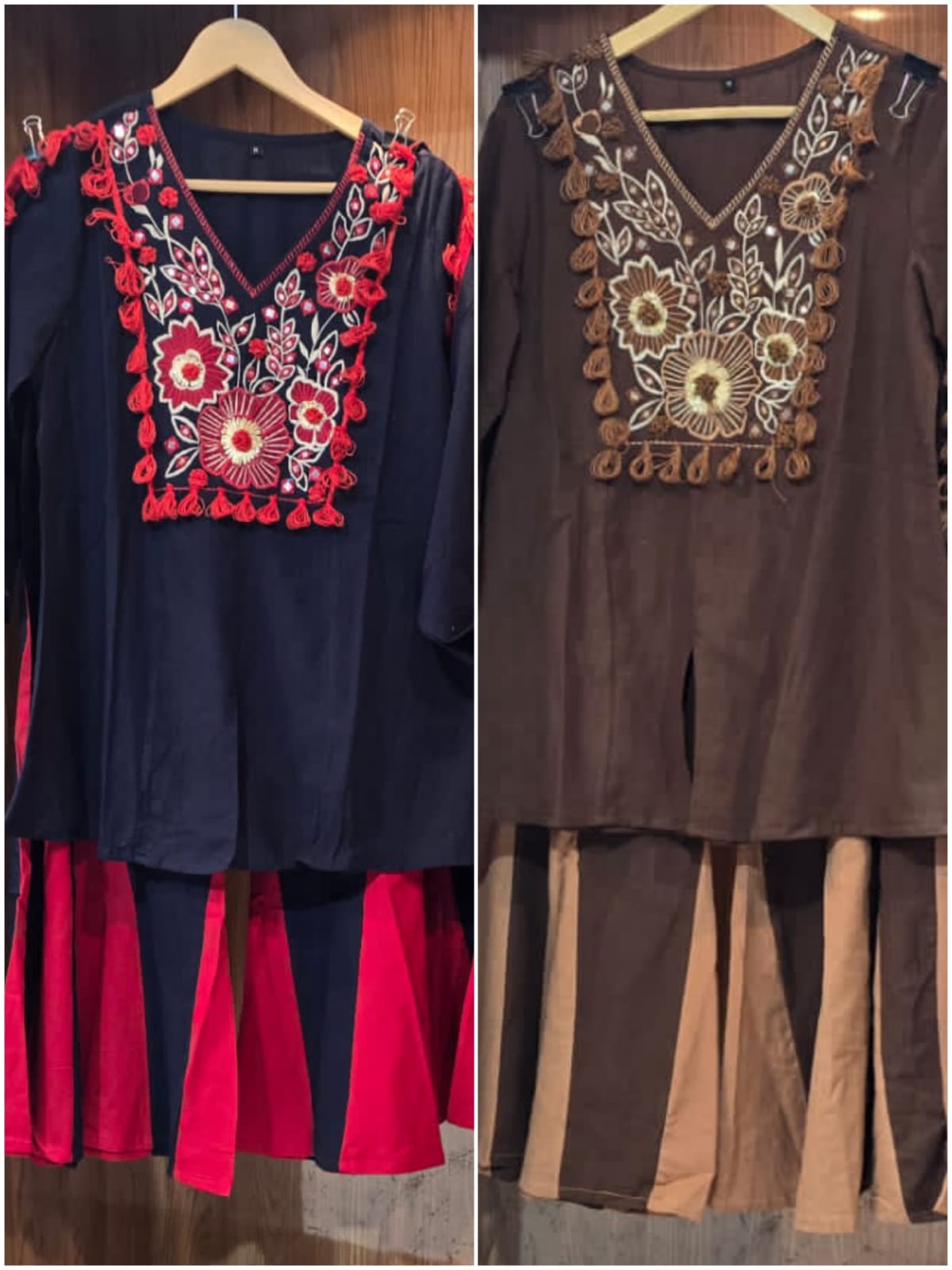 Royal choclatey Ember Embroidered Co-Ord Set