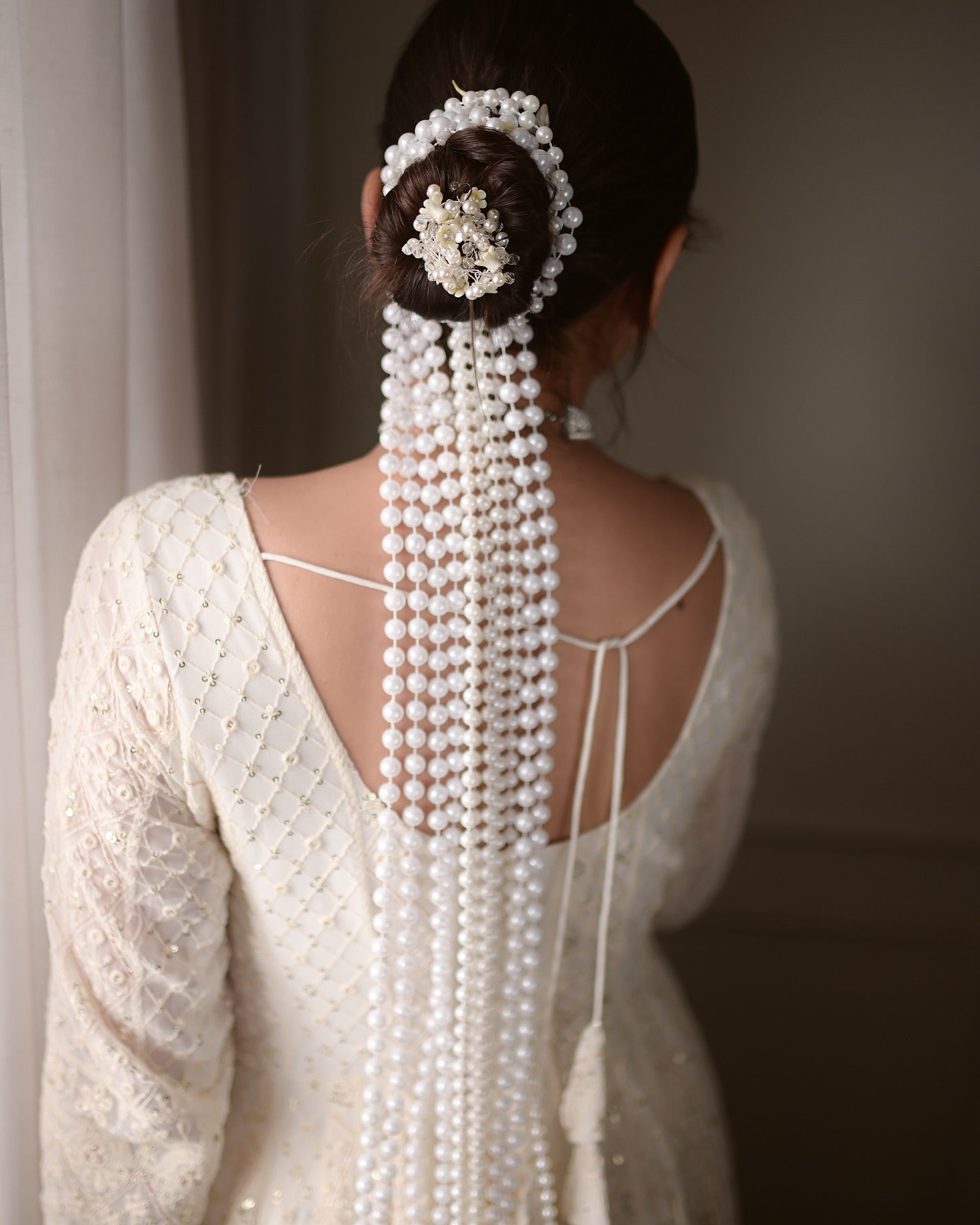 Premium White Floor-Length Anarkali Gown