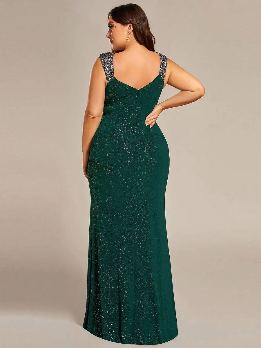 Emerald Green Elegance Party Wear Gown