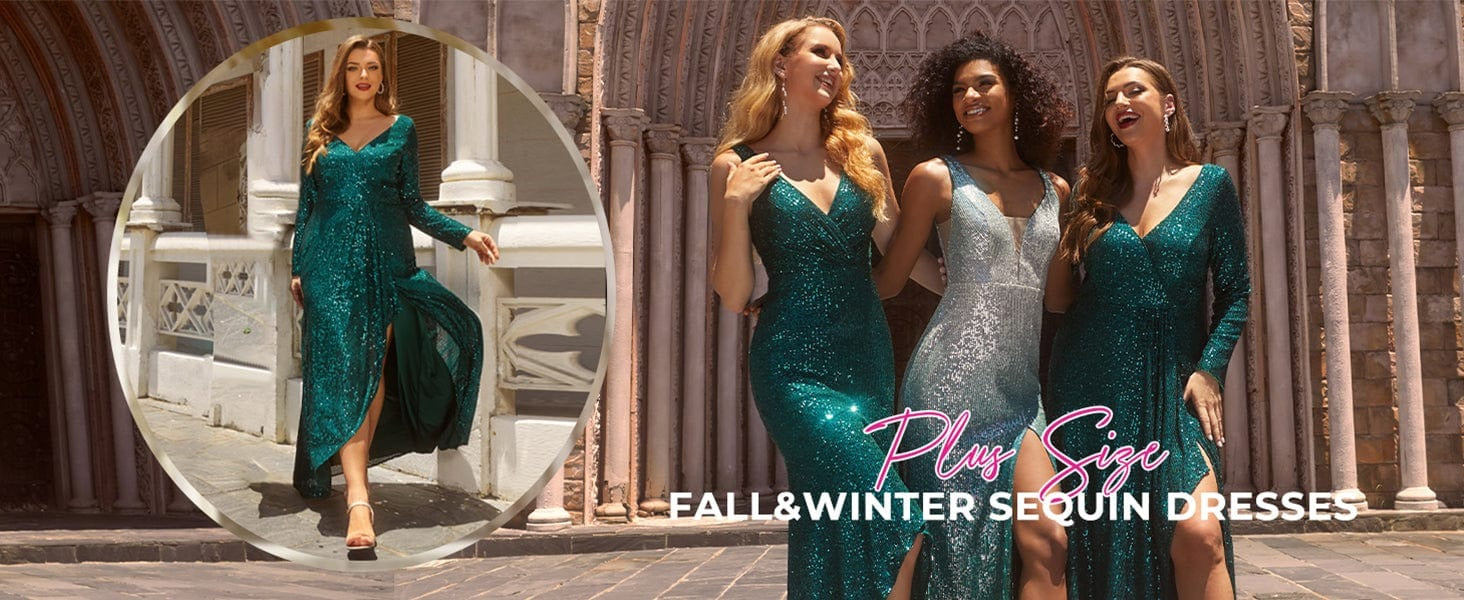 ✨ Luxury Green Sequin Evening Gown – Full Sleeve Mermaid Fit Green