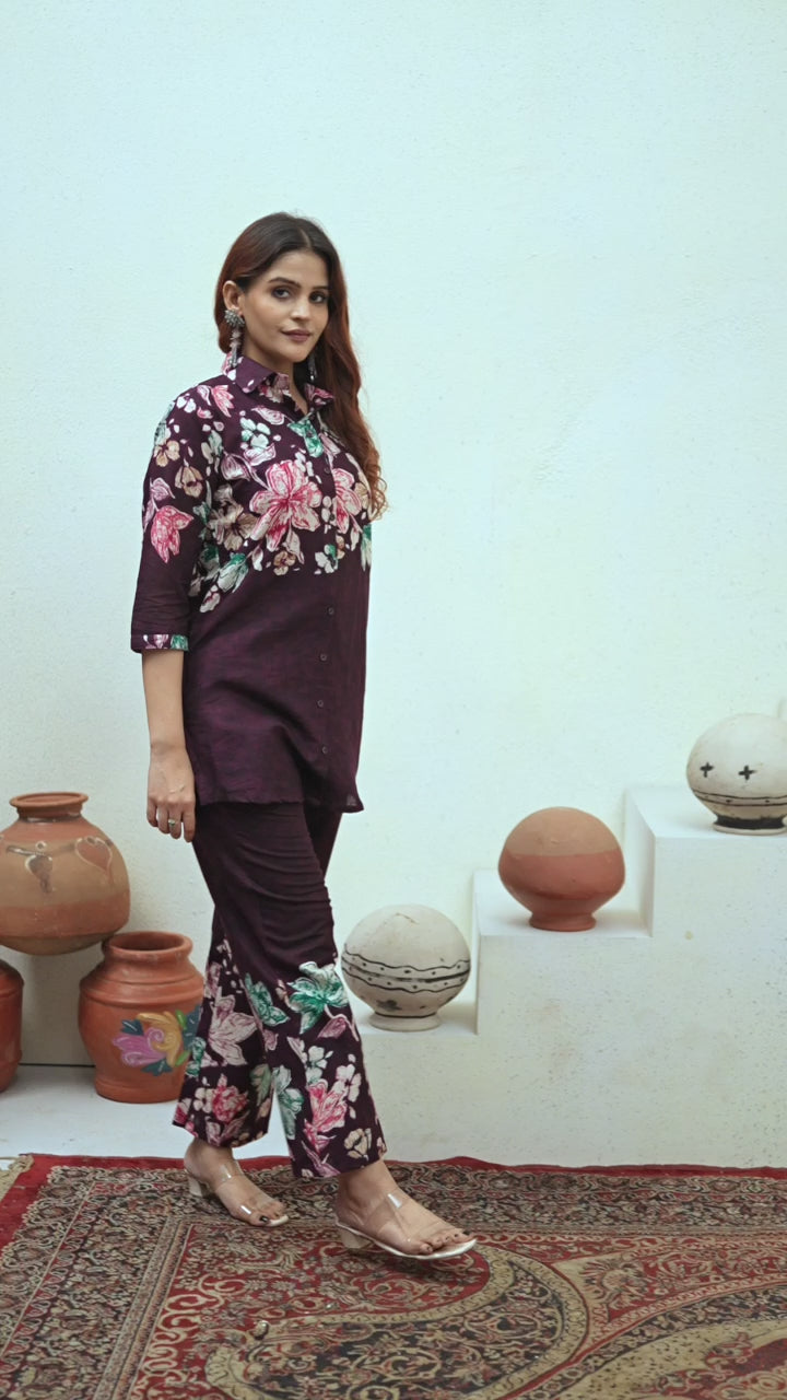 Luxury Printed Co-Ord Set for Women – Elegant Party & Casual Wear