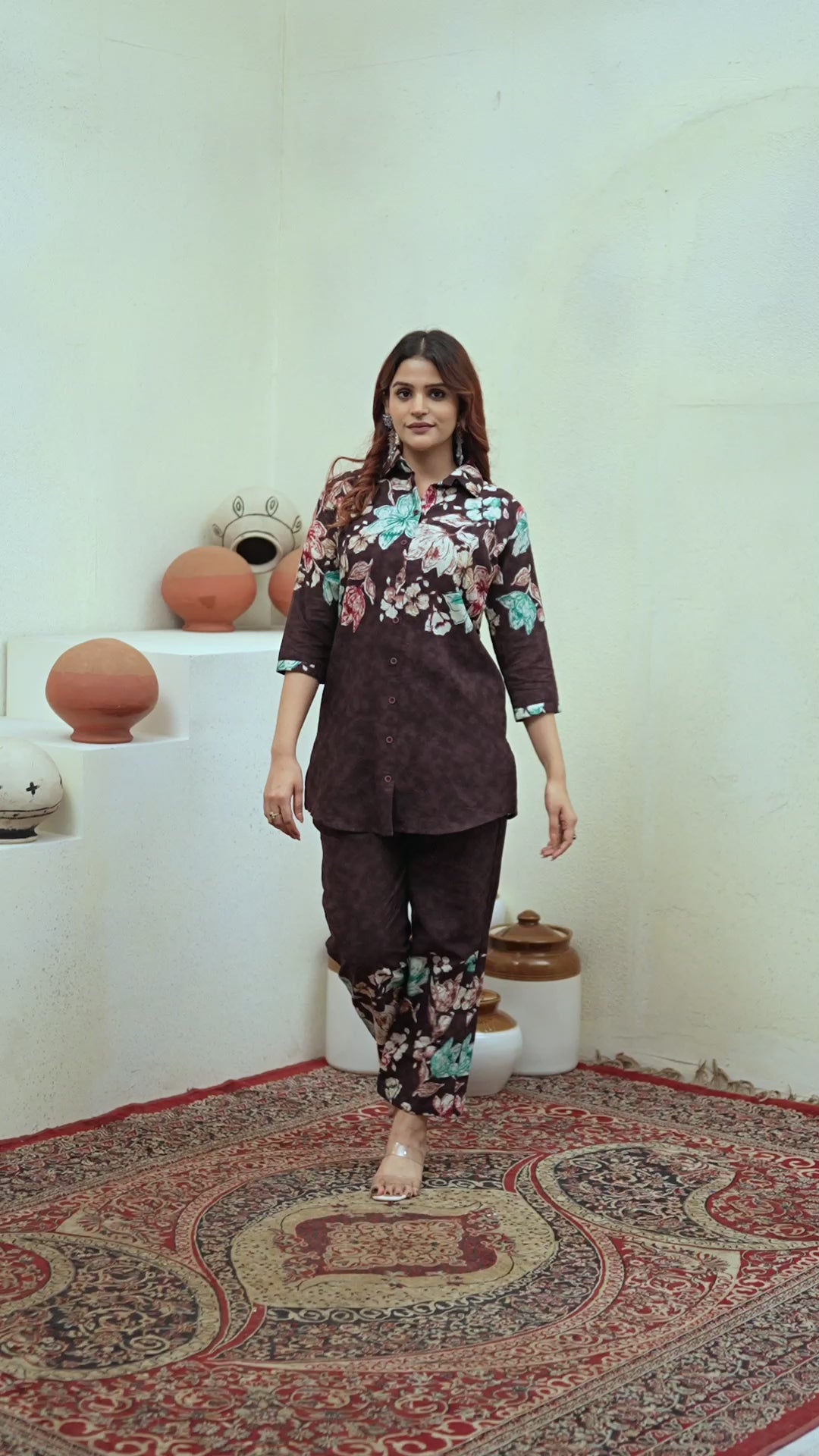 Luxury Printed Co-Ord Set for Women – Elegant Party & Casual Wear